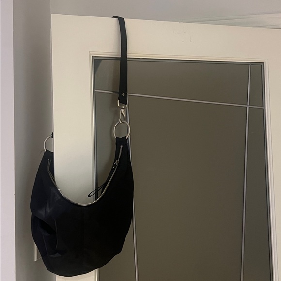 Gap Vintage Black Nylon Crossbody Hobo Bag Banana - Picture 7 of 7